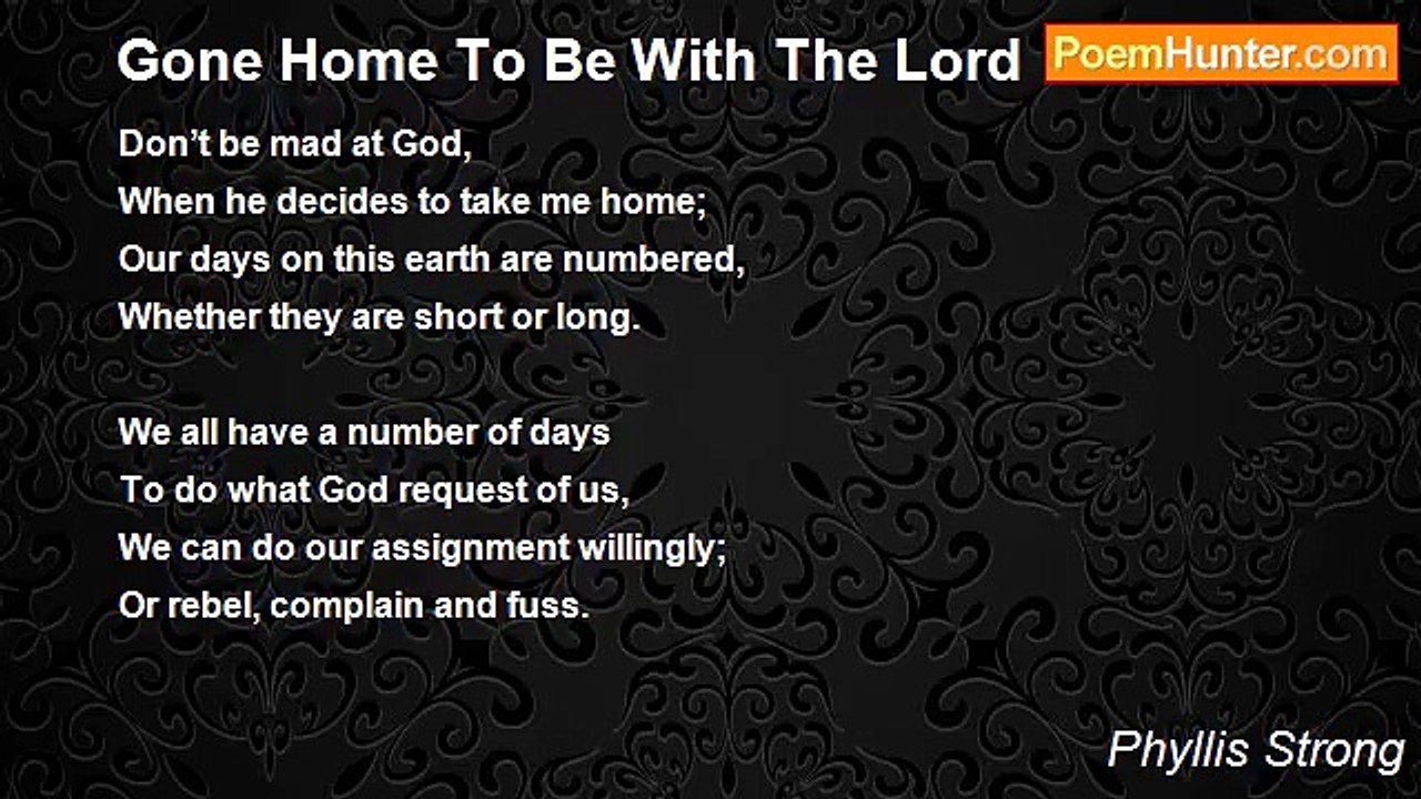 Phyllis Strong - Gone Home To Be With The Lord