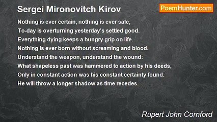 Rupert John Cornford - Sergei Mironovitch Kirov