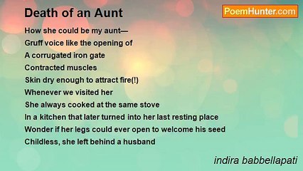 indira babbellapati - Death of an Aunt