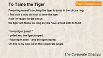 The Corporate Champs - To Tame the Tiger