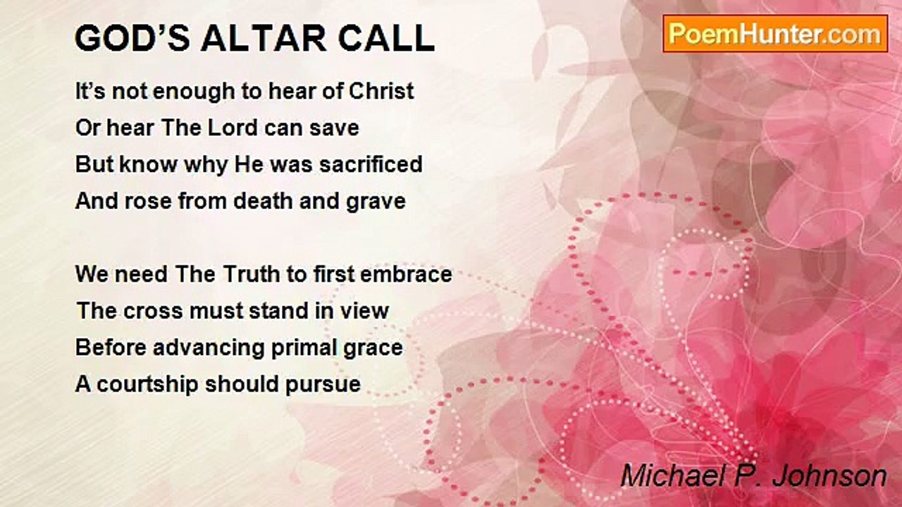 Michael P. Johnson - GOD’S ALTAR CALL