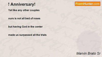 Marvin Brato Sr - ! Anniversary!