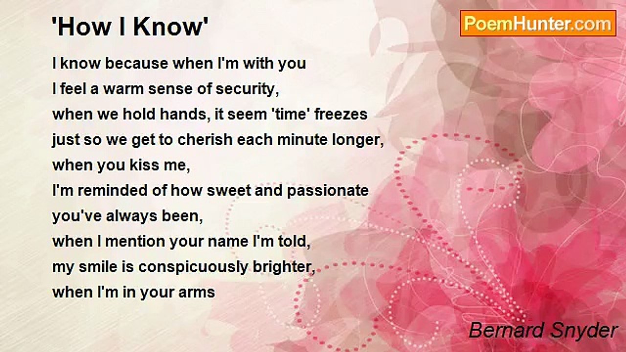 Bernard Snyder - 'How I Know'