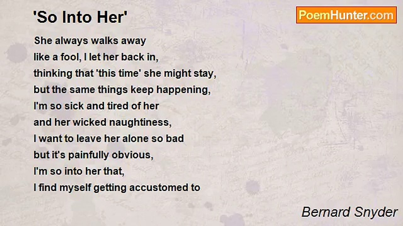 Bernard Snyder - 'So Into Her'