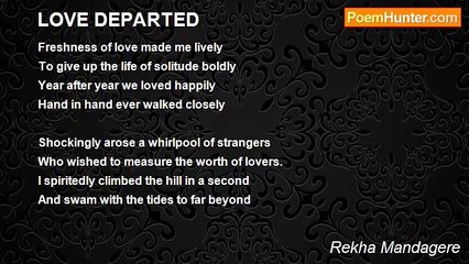 Rekha Mandagere - LOVE DEPARTED