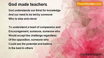 maryam kazmi - God made teachers