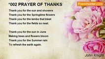 John Knight - *002 PRAYER OF THANKS