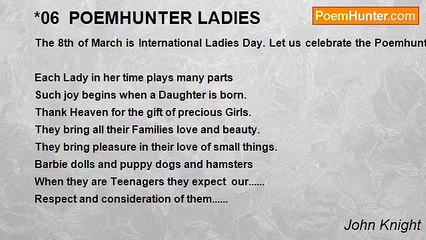 John Knight - *06  POEMHUNTER LADIES