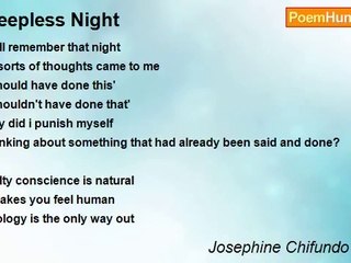 Josephine Chifundo Likoya - Sleepless Night