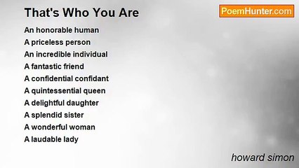 howard simon - That's Who You Are