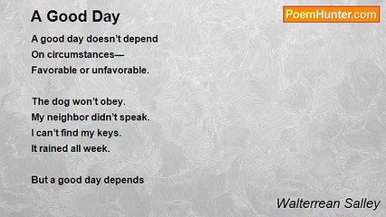 Walterrean Salley - A Good Day
