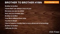 Aldo Kraas - BROTHER TO BROTHER HYMN