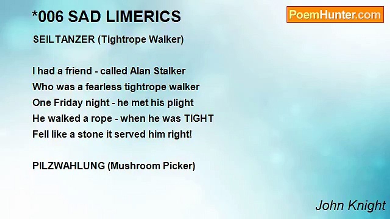 John Knight - *006 SAD LIMERICS