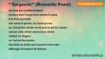 ahmed abomahfouz - **Surgeons** (Romantic Poem)
