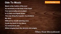 Tiffany Rose Moczydlowski - Ode To Music