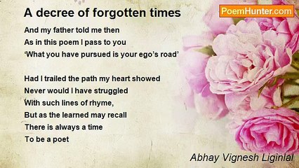Abhay Vignesh Liginlal - A decree of forgotten times
