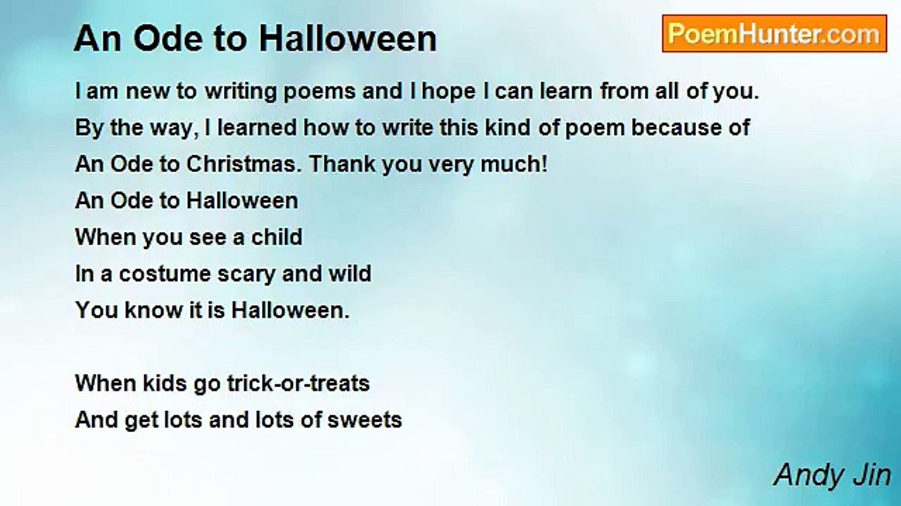 Andy Jin - An Ode to Halloween