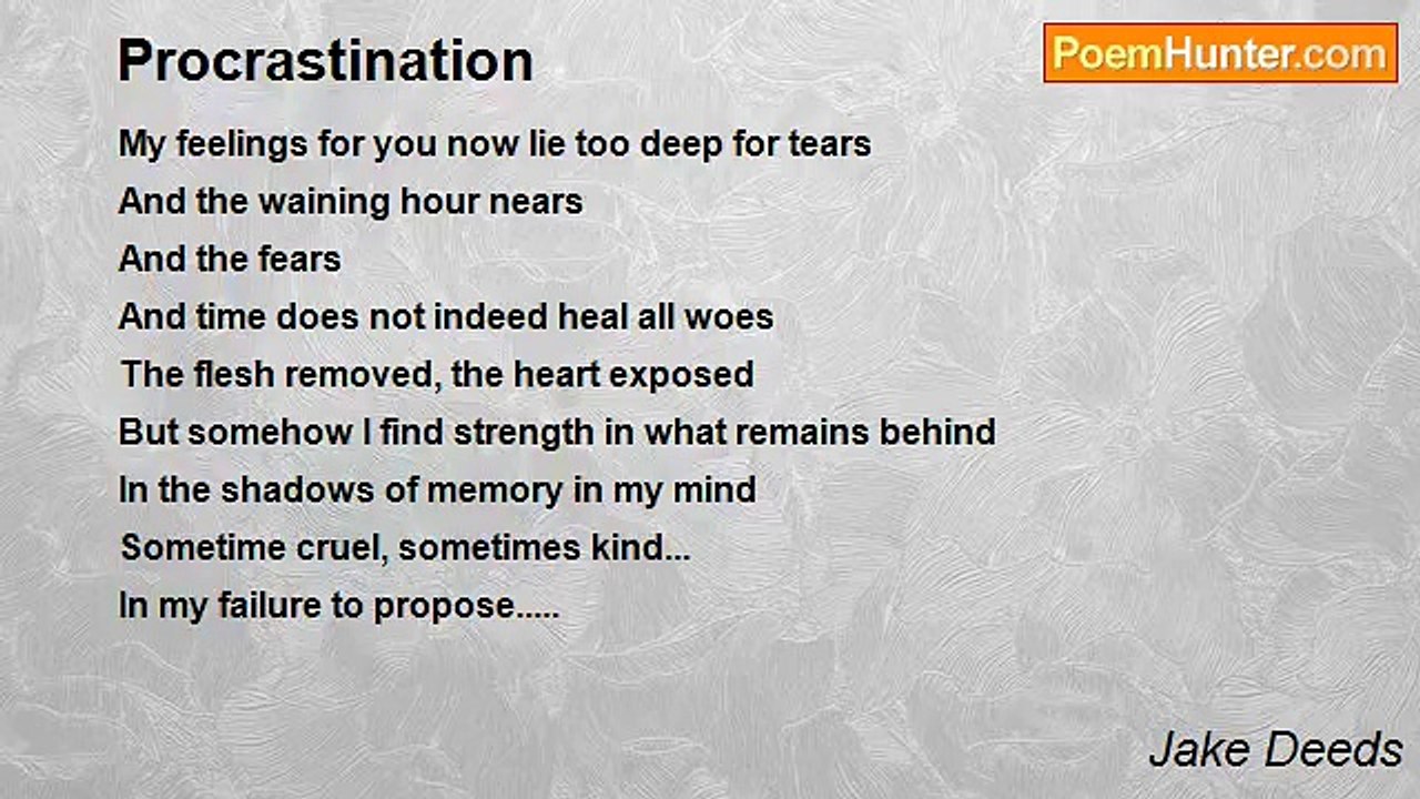 Jake Deeds - Procrastination