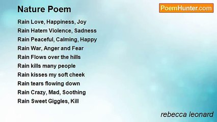 rebecca leonard - Nature Poem