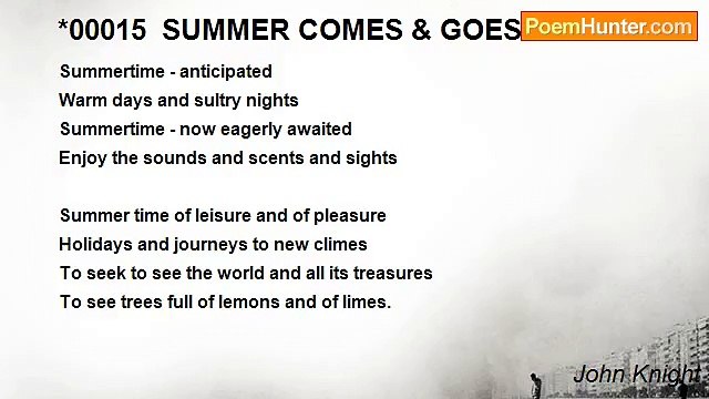 John Knight - *00015 SUMMER COMES & GOES
