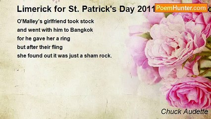 Chuck Audette - Limerick for St. Patrick's Day 2011 - What Do You Mean 'Cubic Zirconia'? !