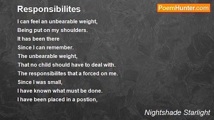 Nightshade Starlight - Responsibilites