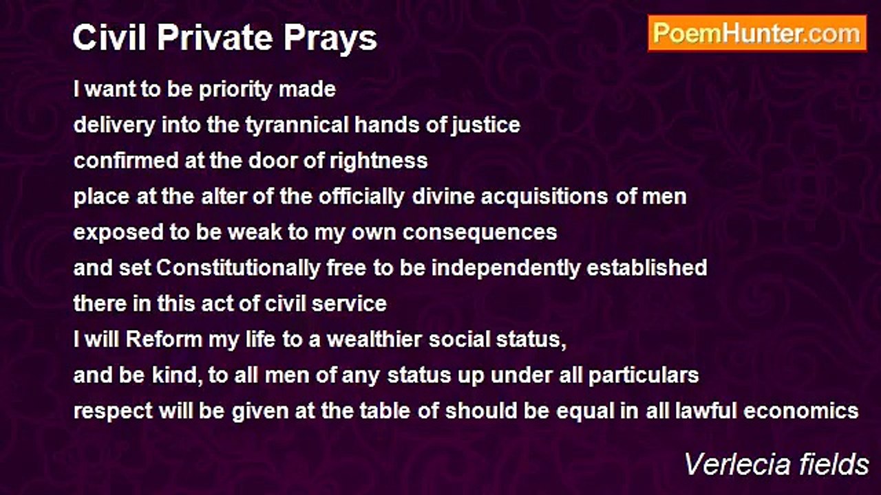 Verlecia fields - Civil Private Prays