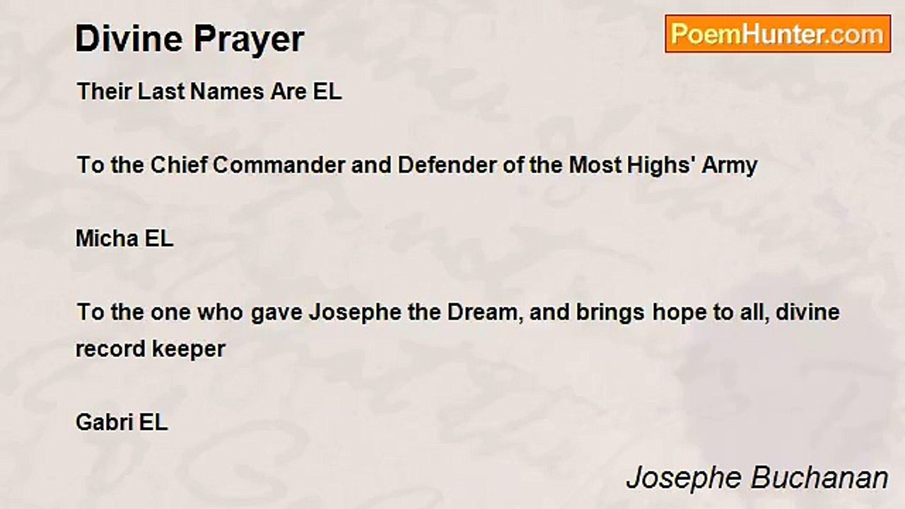 Josephe Buchanan - Divine Prayer