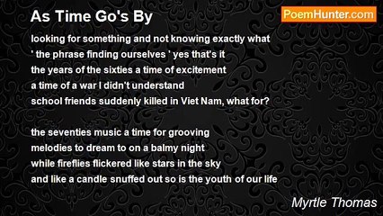 Myrtle Thomas - As Time Goes By