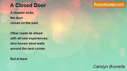 Carolyn Brunelle - A Closed Door