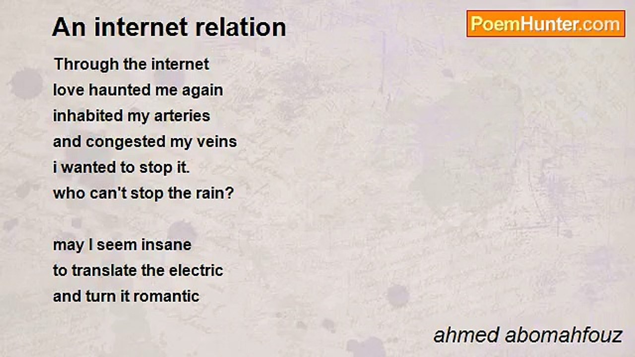 ahmed abomahfouz - An internet relation