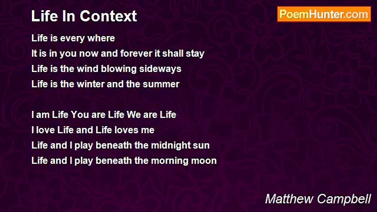 Matthew Campbell - Life In Context