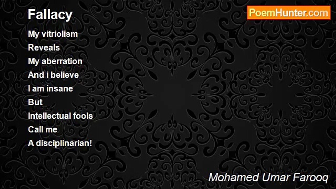 Mohamed Umar Farooq - Fallacy