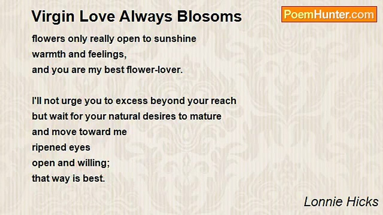 Lonnie Hicks - Virgin Love Always Blosoms