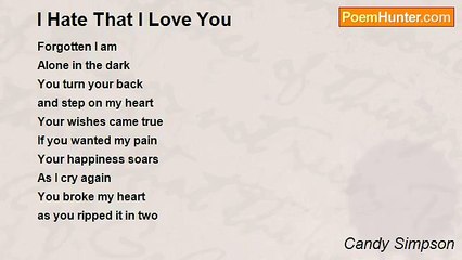 Candy Simpson - I Hate That I Love You
