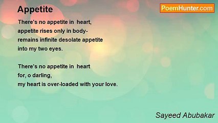 Sayeed Abubakar - Appetite