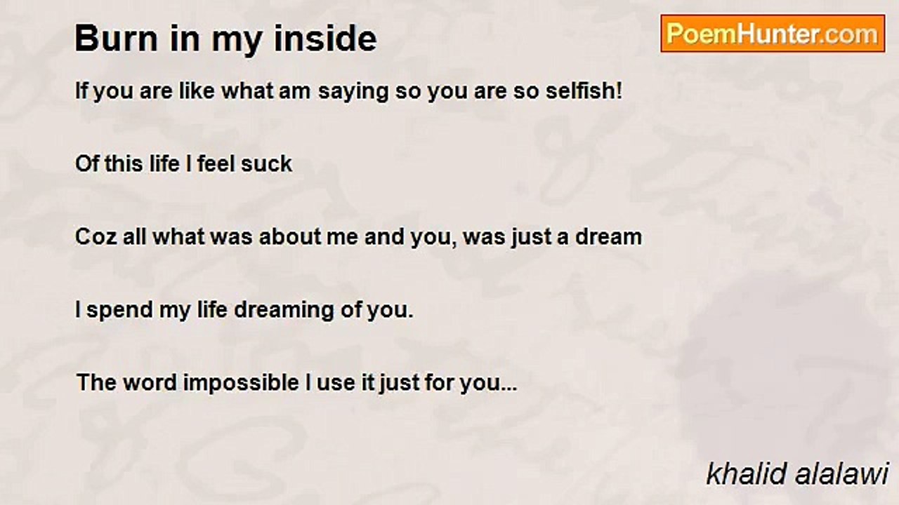 khalid alalawi - Burn in my inside