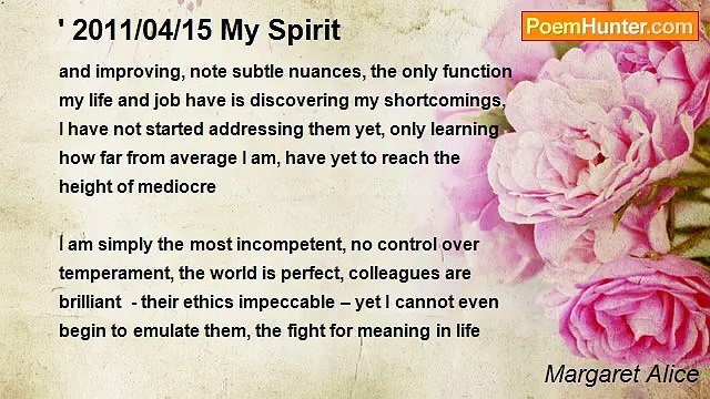 Margaret Alice - ' 2011/04/15 My Spirit