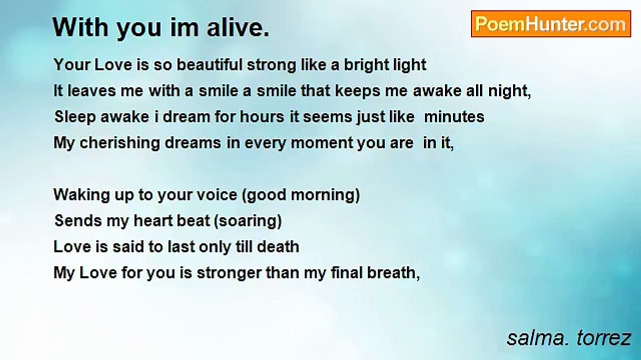 salma. torrez - With you im alive.