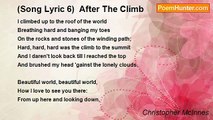 Christopher McInnes - (Song Lyric 6)  After The Climb