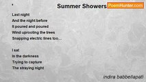 indira babbellapati - '                           Summer Showers                          '