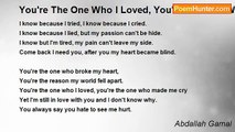 Abdallah Gamal - You're The One Who I Loved, You're The One Who Made Me Cry