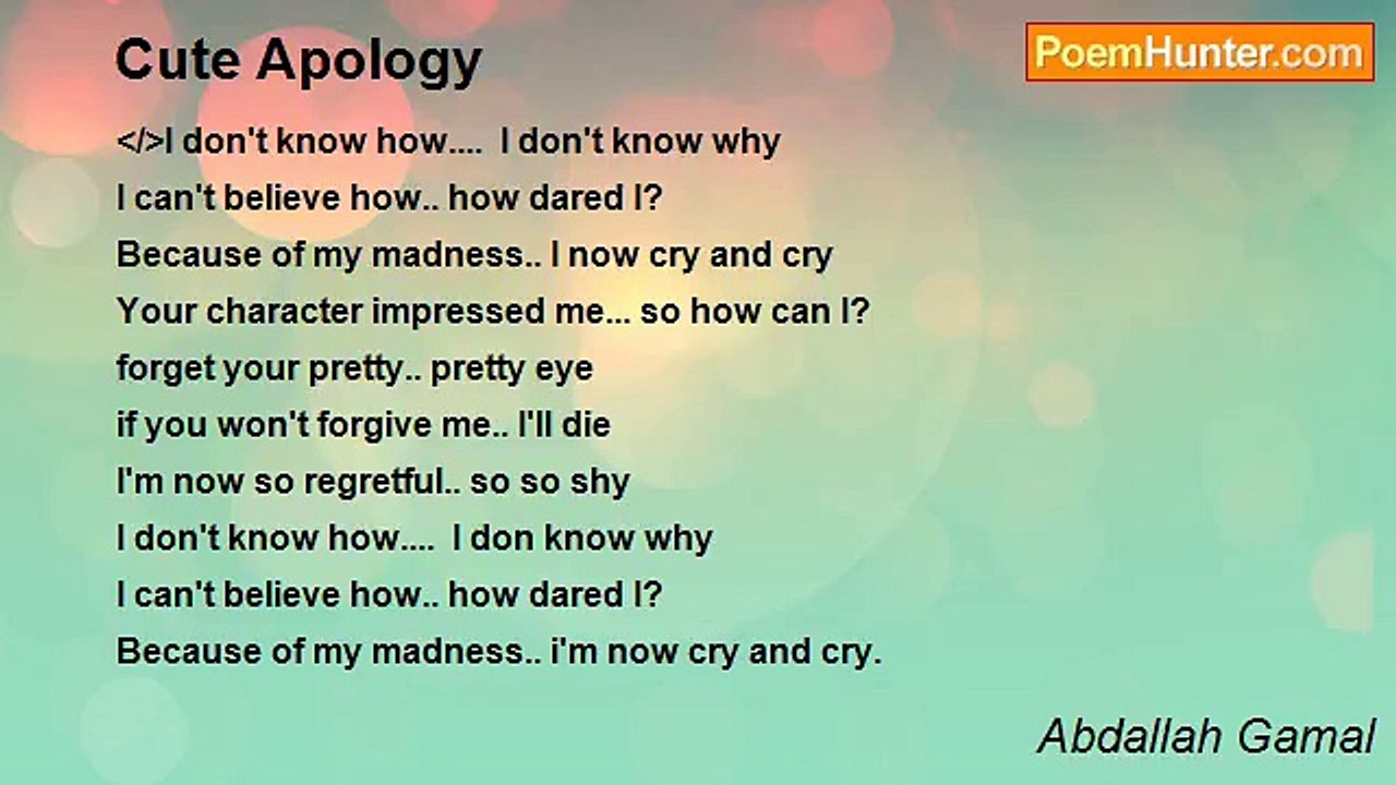 Abdallah Gamal - Cute Apology