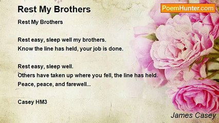 James Casey - Rest My Brothers