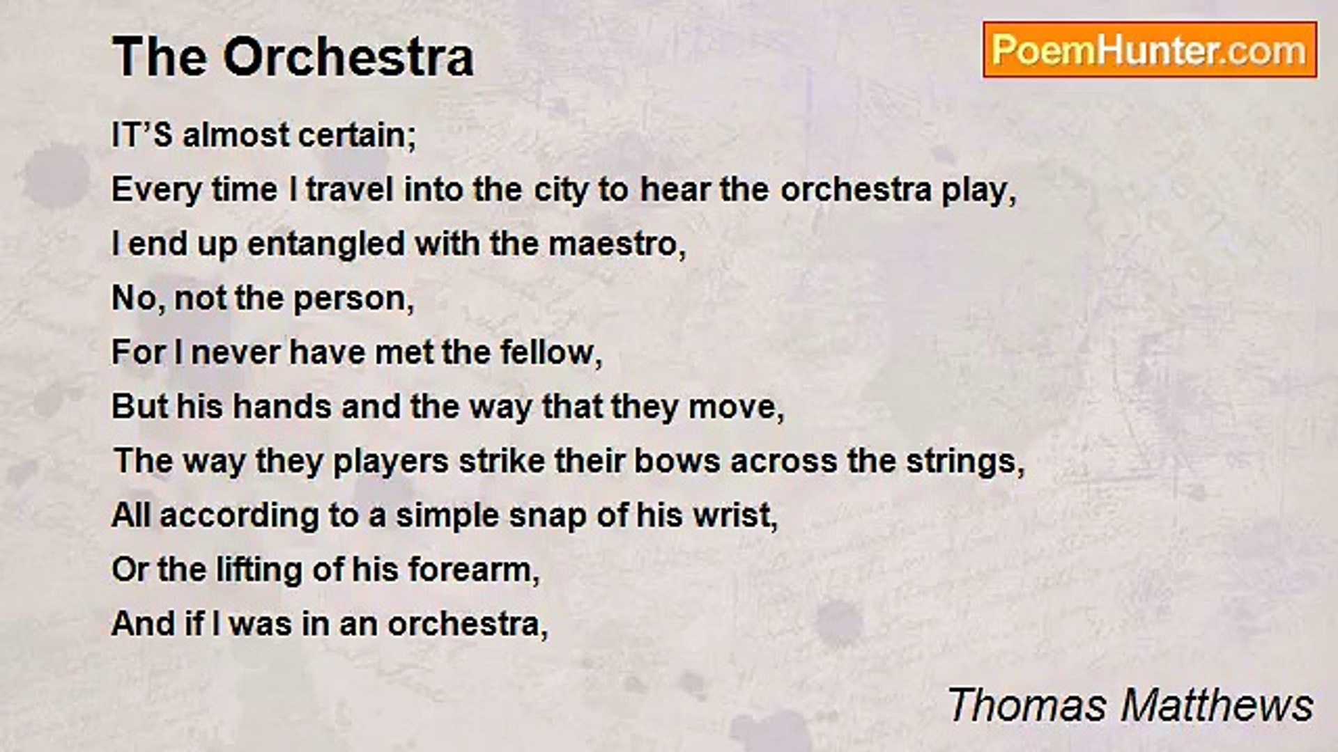 ⁣Thomas Matthews - The Orchestra