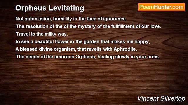 Vincent Silvertop - Orpheus Levitating