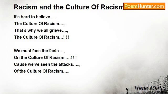 Trade Martin - Racism and the Culture Of Racism rev.2013