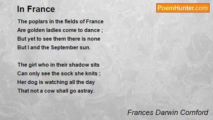 Frances Darwin Cornford - In France