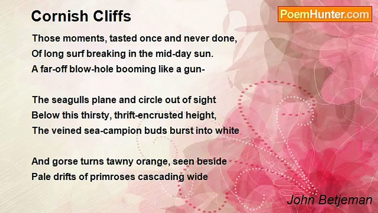 John Betjeman - Cornish Cliffs