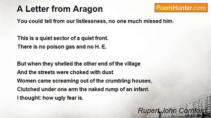 Rupert John Cornford - A Letter from Aragon